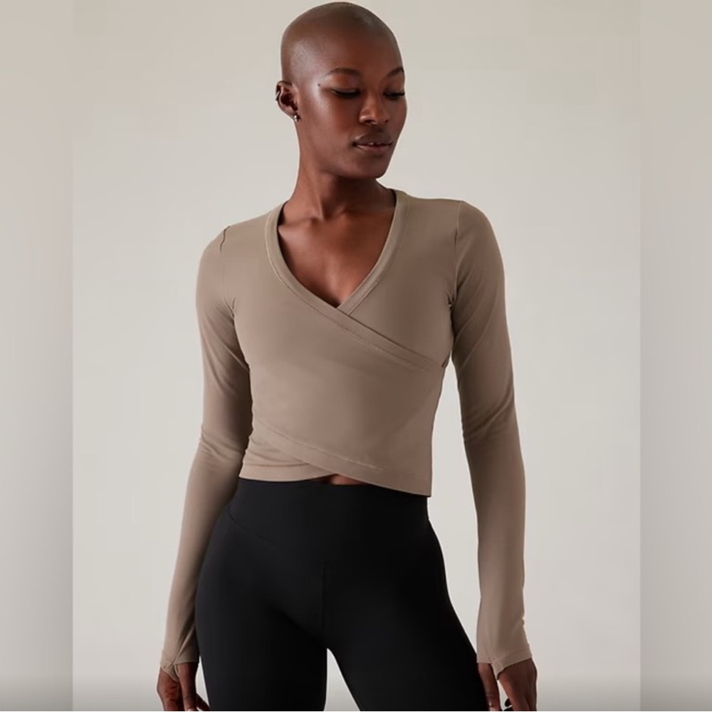 Athleta transcend wrap long sleeve top